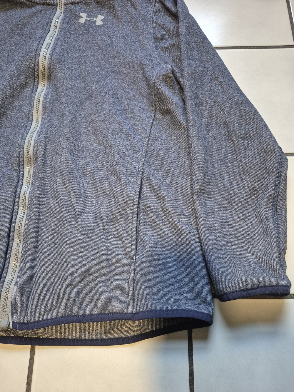 Under Armour Kid's Full-Zip Heathered Navy Jacket Size Youth XL - Picture 4 of 7